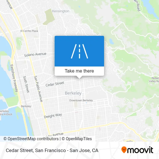Cedar Street map