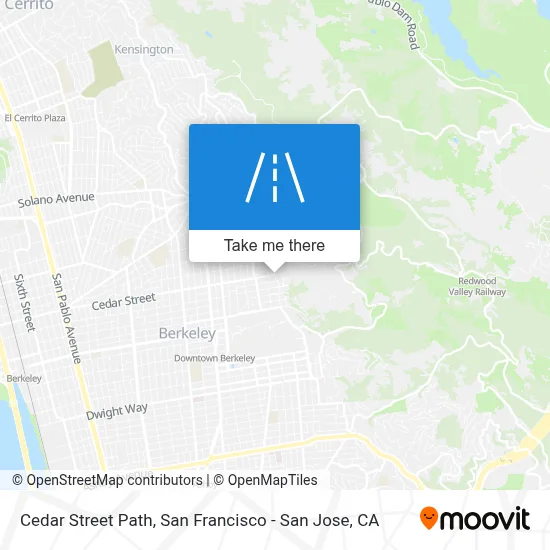 Cedar Street Path map