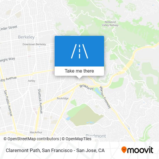 Claremont Path map