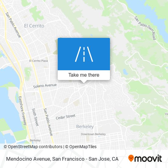 Mendocino Avenue map