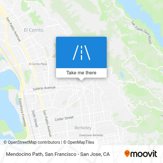 Mendocino Path map
