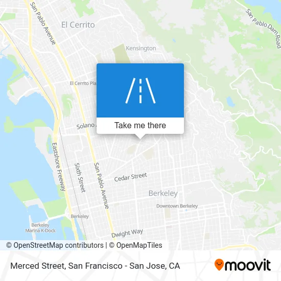 Merced Street map