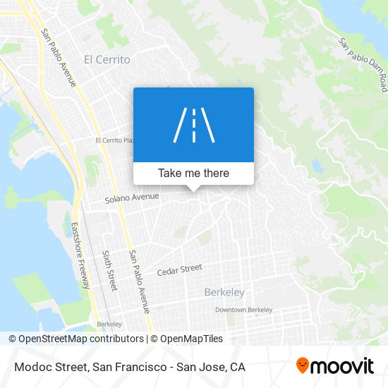 Modoc Street map