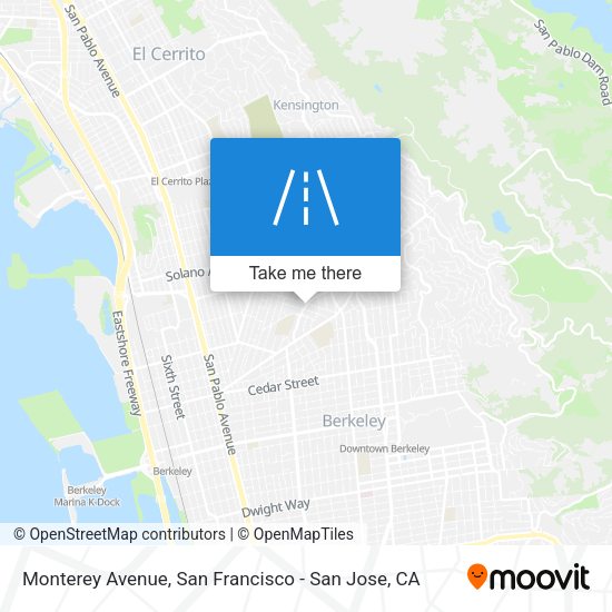 Monterey Avenue map