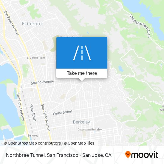 Northbrae Tunnel map