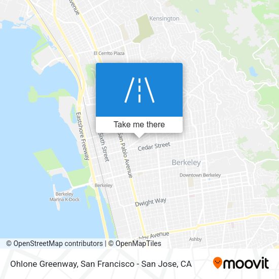 Mapa de Ohlone Greenway