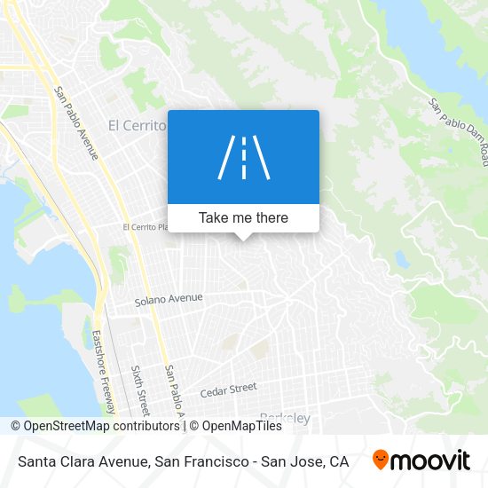 Santa Clara Avenue map