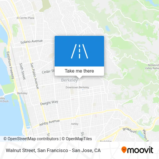 Walnut Street map
