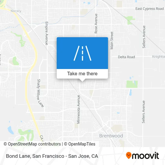 Bond Lane map