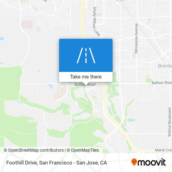 Foothill Drive map