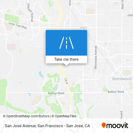 Mapa de San Jose Avenue