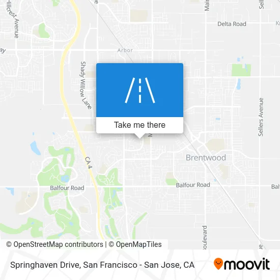 Springhaven Drive map