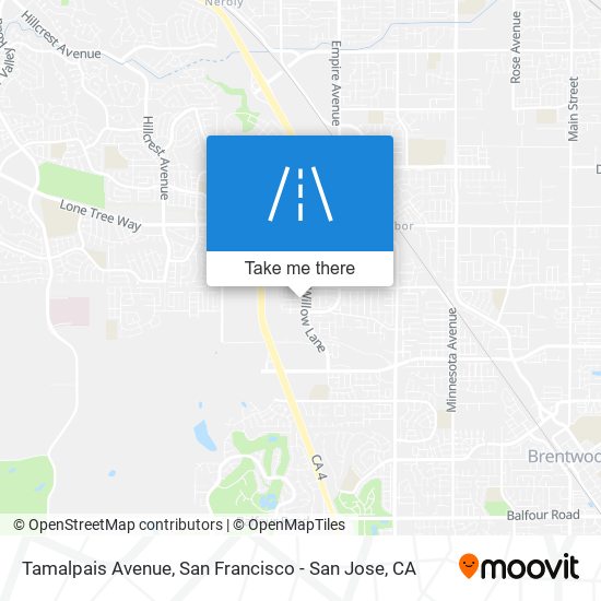 Tamalpais Avenue map