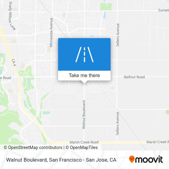 Walnut Boulevard map