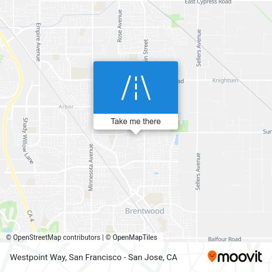 Mapa de Westpoint Way