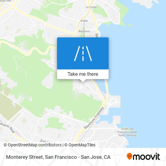 Monterey Street map