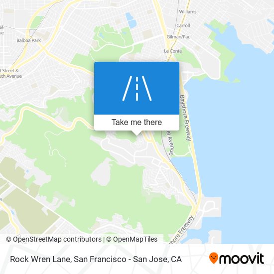 Rock Wren Lane map