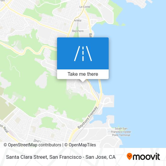 Mapa de Santa Clara Street