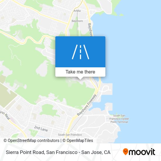 Mapa de Sierra Point Road