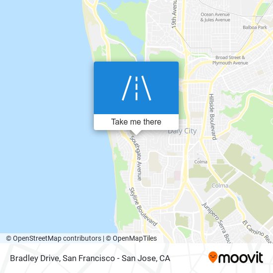 Mapa de Bradley Drive