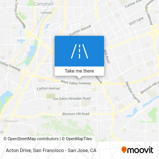 Acton Drive map