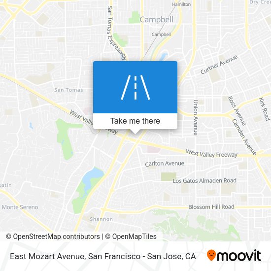 Mapa de East Mozart Avenue