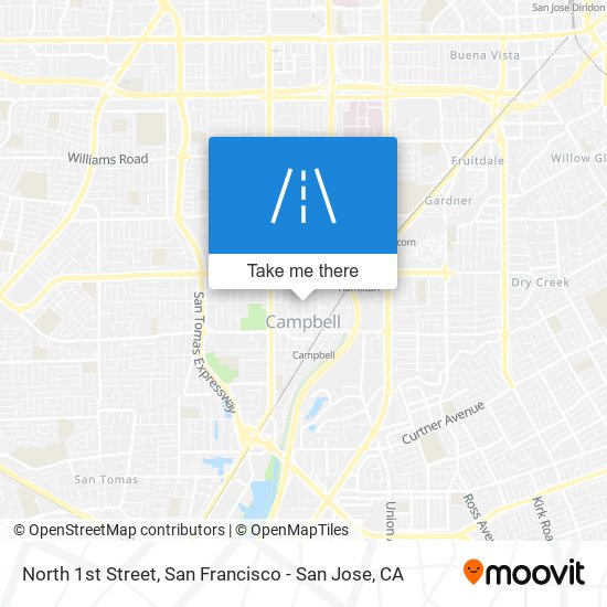 Mapa de North 1st Street