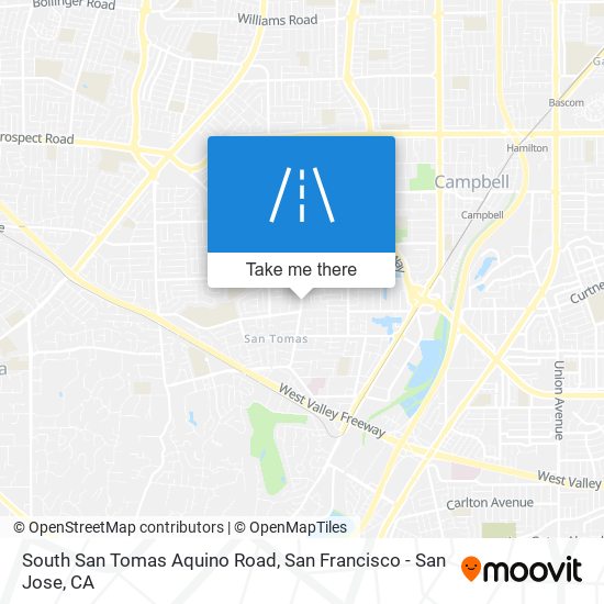 Mapa de South San Tomas Aquino Road