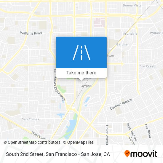 South 2nd Street map