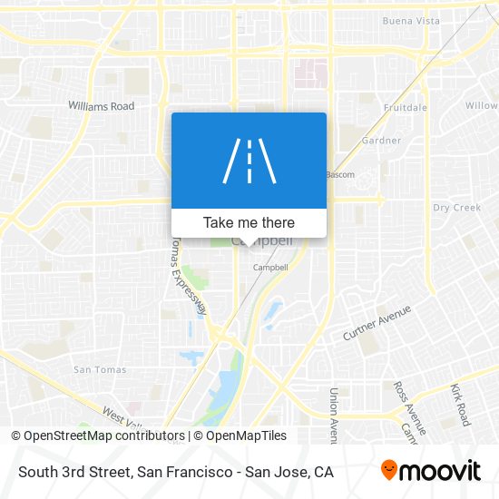 South 3rd Street map