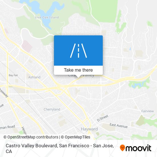 Castro Valley Boulevard map