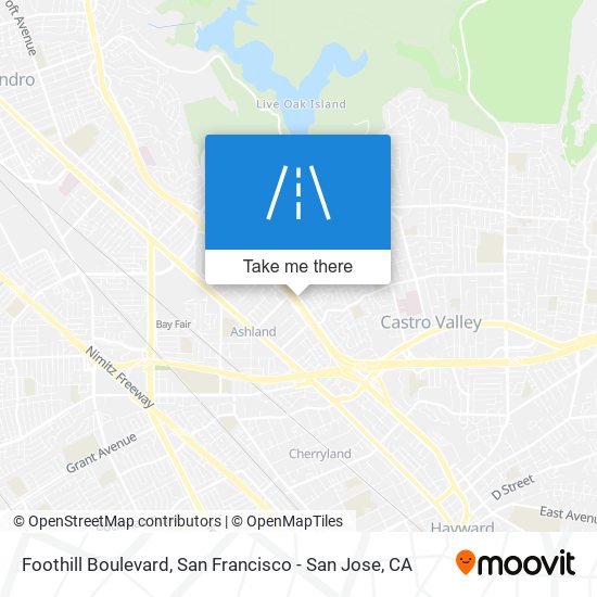 Mapa de Foothill Boulevard