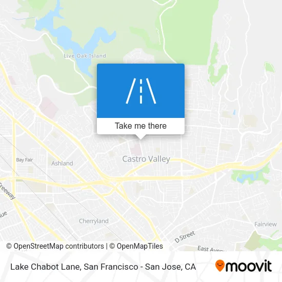 Lake Chabot Lane map