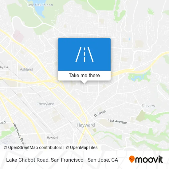 Lake Chabot Road map