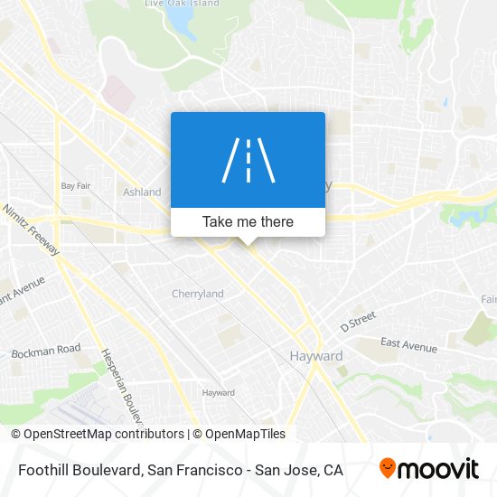 Mapa de Foothill Boulevard