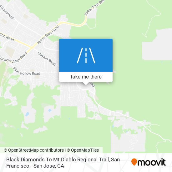 Black Diamonds To Mt Diablo Regional Trail map