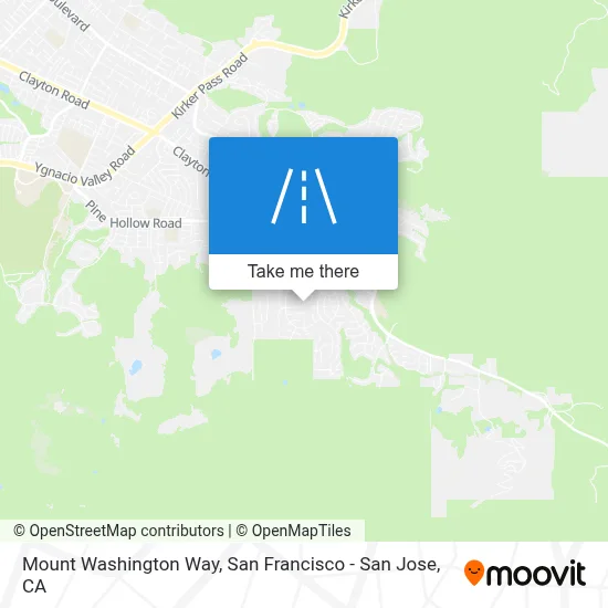 Mount Washington Way map