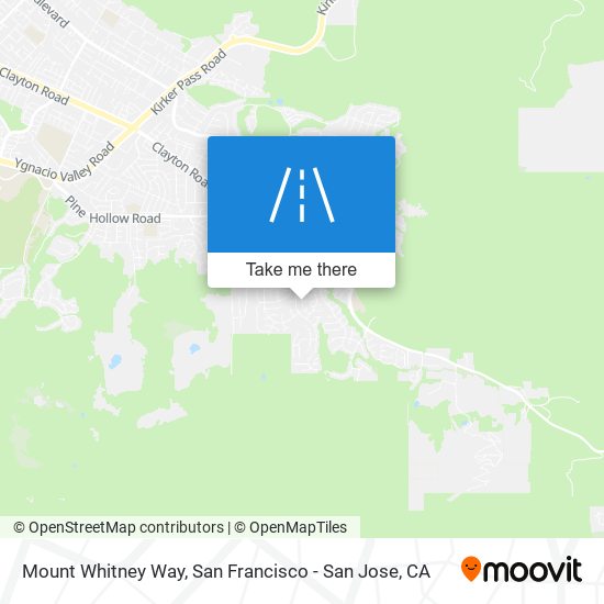 Mount Whitney Way map