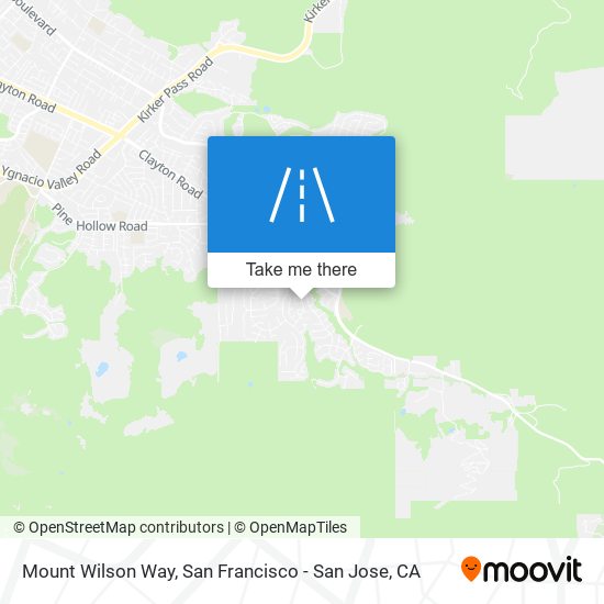 Mount Wilson Way map