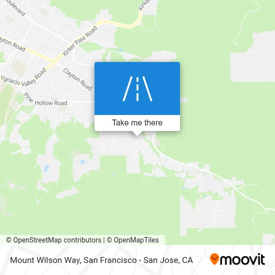 Mount Wilson Way map