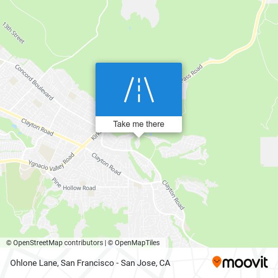 Ohlone Lane map