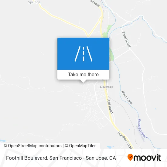 Foothill Boulevard map