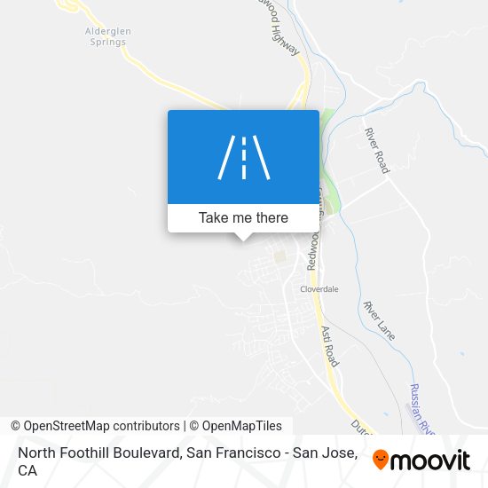 North Foothill Boulevard map