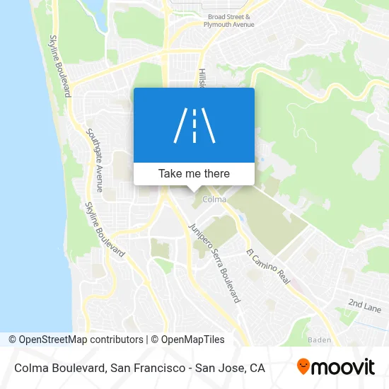 Colma Boulevard map