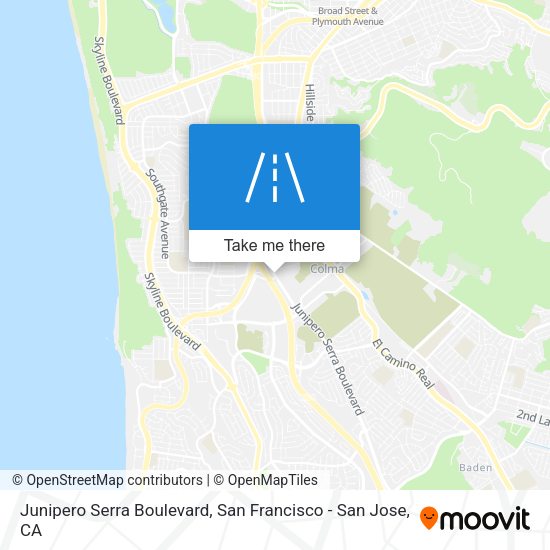 Mapa de Junipero Serra Boulevard