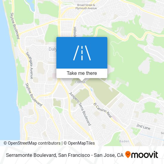 Serramonte Boulevard map