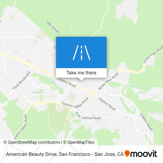 American Beauty Drive map