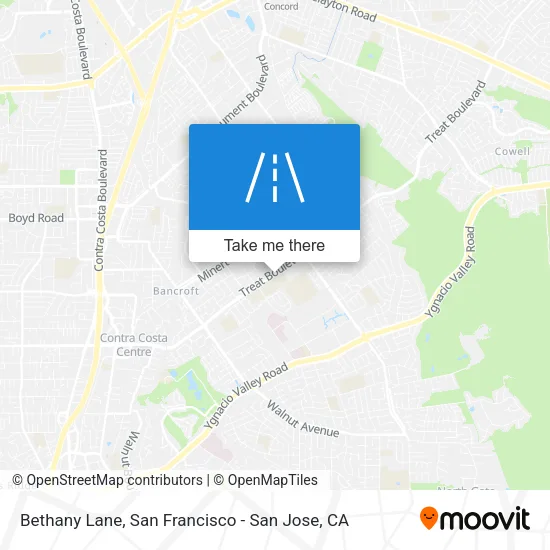 Bethany Lane map