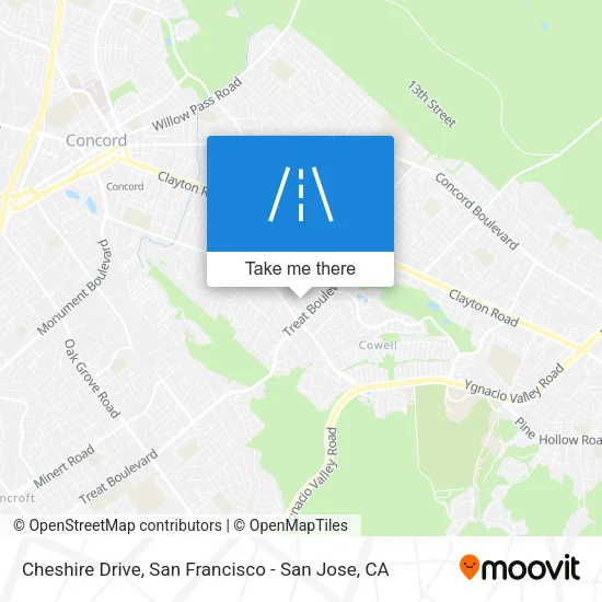 Cheshire Drive map