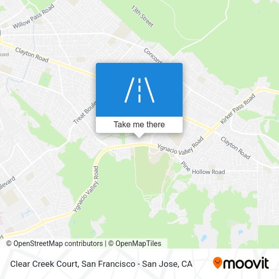 Clear Creek Court map